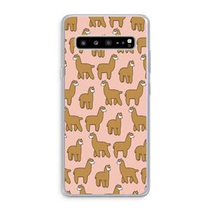 CaseCompany Alpacas: Samsung Galaxy S10 5G Transparant Hoesje