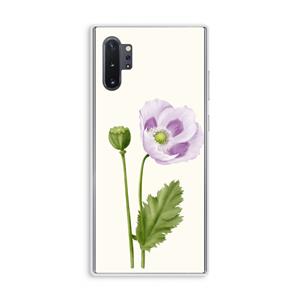 CaseCompany Purple poppy: Samsung Galaxy Note 10 Plus Transparant Hoesje