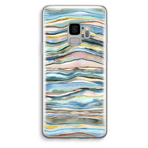 CaseCompany Watercolor Agate: Samsung Galaxy S9 Transparant Hoesje