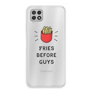 CaseCompany Fries before guys: Samsung Galaxy A22 4G Transparant Hoesje