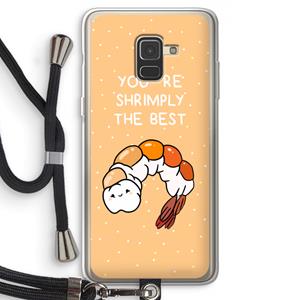 CaseCompany You're Shrimply The Best: Samsung Galaxy A8 (2018) Transparant Hoesje met koord