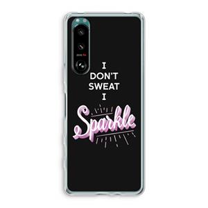 CaseCompany Sparkle quote: Sony Xperia 5 III Transparant Hoesje