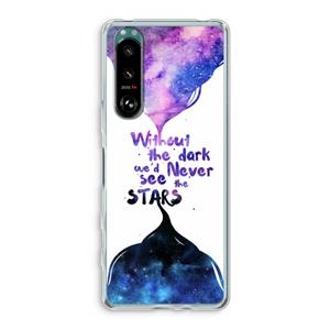 CaseCompany Stars quote: Sony Xperia 5 III Transparant Hoesje