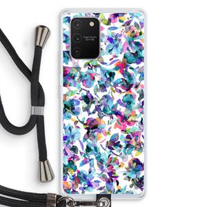 CaseCompany Hibiscus Flowers: Samsung Galaxy S10 Lite Transparant Hoesje met koord