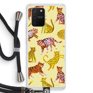 CaseCompany Cute Tigers and Leopards: Samsung Galaxy S10 Lite Transparant Hoesje met koord