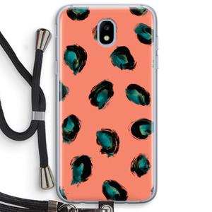 CaseCompany Pink Cheetah: Samsung Galaxy J5 (2017) Transparant Hoesje met koord