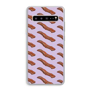 CaseCompany Bacon to my eggs #2: Samsung Galaxy S10 5G Transparant Hoesje