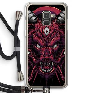 CaseCompany Hell Hound and Serpents: Samsung Galaxy A8 (2018) Transparant Hoesje met koord