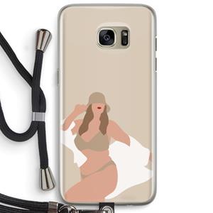 CaseCompany One of a kind: Samsung Galaxy S7 Edge Transparant Hoesje met koord