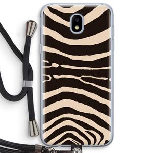 CaseCompany Arizona Zebra: Samsung Galaxy J5 (2017) Transparant Hoesje met koord