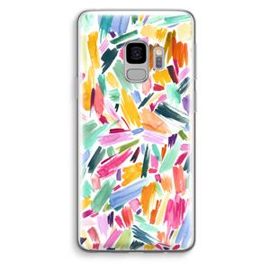 CaseCompany Watercolor Brushstrokes: Samsung Galaxy S9 Transparant Hoesje