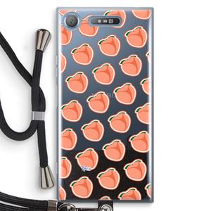 CaseCompany Just peachy: Sony Xperia XZ1 Transparant Hoesje met koord