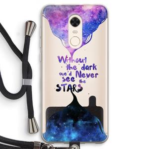 CaseCompany Stars quote: Xiaomi Redmi 5 Transparant Hoesje met koord