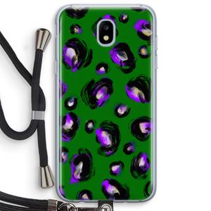 CaseCompany Green Cheetah: Samsung Galaxy J5 (2017) Transparant Hoesje met koord