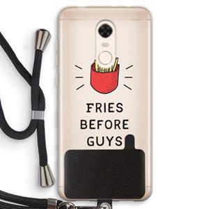 CaseCompany Fries before guys: Xiaomi Redmi 5 Transparant Hoesje met koord