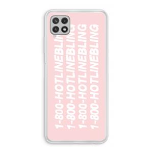 CaseCompany Hotline bling pink: Samsung Galaxy A22 4G Transparant Hoesje