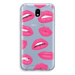 CaseCompany Bite my lip: Samsung Galaxy J5 (2017) Transparant Hoesje