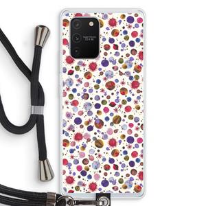 CaseCompany Planets Space: Samsung Galaxy S10 Lite Transparant Hoesje met koord