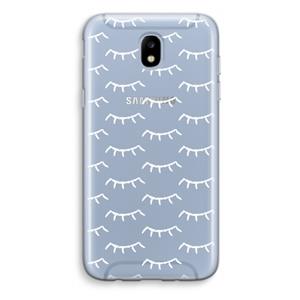 CaseCompany Wimpers: Samsung Galaxy J5 (2017) Transparant Hoesje