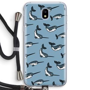CaseCompany Narwhal: Samsung Galaxy J5 (2017) Transparant Hoesje met koord