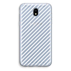 CaseCompany Strepen zwart-wit: Samsung Galaxy J5 (2017) Transparant Hoesje