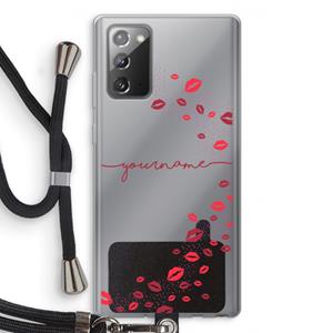 CaseCompany Kusjes: Samsung Galaxy Note 20 / Note 20 5G Transparant Hoesje met koord