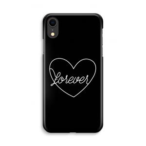 CaseCompany Forever heart black: iPhone XR Volledig Geprint Hoesje
