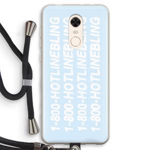 CaseCompany Hotline bling blue: Xiaomi Redmi 5 Transparant Hoesje met koord