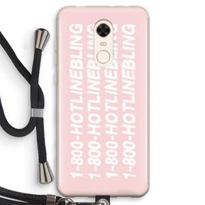 CaseCompany Hotline bling pink: Xiaomi Redmi 5 Transparant Hoesje met koord