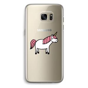 CaseCompany Eenhoorn: Samsung Galaxy S7 Edge Transparant Hoesje