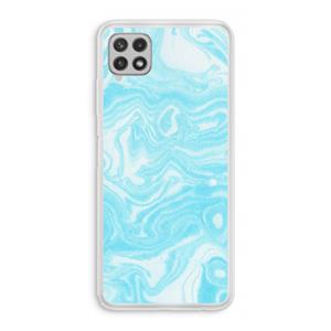 CaseCompany Waterverf blauw: Samsung Galaxy A22 4G Transparant Hoesje