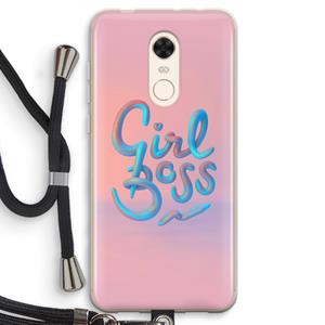 CaseCompany Girl boss: Xiaomi Redmi 5 Transparant Hoesje met koord