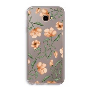 CaseCompany Peachy flowers: Samsung Galaxy J4 Plus Transparant Hoesje