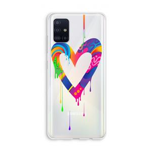 CaseCompany Melts My Heart: Galaxy A51 4G Transparant Hoesje