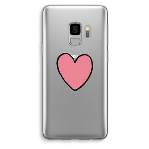 CaseCompany Hartje: Samsung Galaxy S9 Transparant Hoesje