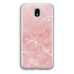CaseCompany Roze marmer: Samsung Galaxy J5 (2017) Transparant Hoesje
