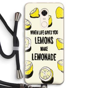 CaseCompany Lemonade: Xiaomi Redmi 5 Transparant Hoesje met koord
