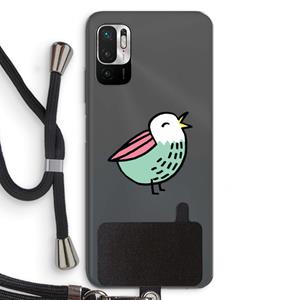 CaseCompany Birdy: Xiaomi Redmi Note 10 5G Transparant Hoesje met koord