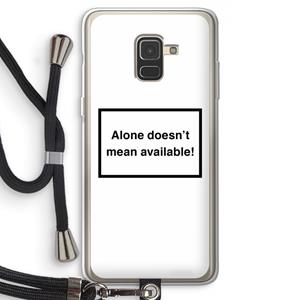 CaseCompany Alone: Samsung Galaxy A8 (2018) Transparant Hoesje met koord