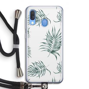 CaseCompany Simple leaves: Samsung Galaxy A40 Transparant Hoesje met koord