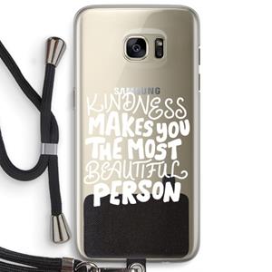 CaseCompany The prettiest: Samsung Galaxy S7 Edge Transparant Hoesje met koord
