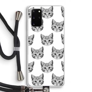 CaseCompany Kitten: Samsung Galaxy S20 Plus Transparant Hoesje met koord