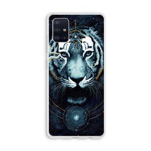 CaseCompany Darkness Tiger: Galaxy A51 4G Transparant Hoesje