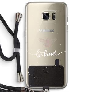 CaseCompany Be(e) kind: Samsung Galaxy S7 Edge Transparant Hoesje met koord