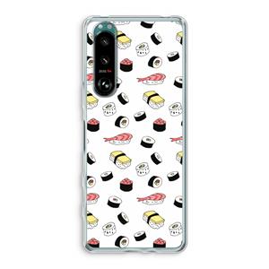 CaseCompany Sushi time: Sony Xperia 5 III Transparant Hoesje