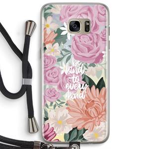 CaseCompany Kindness matters: Samsung Galaxy S7 Edge Transparant Hoesje met koord