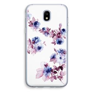 CaseCompany Waterverf bloemen: Samsung Galaxy J5 (2017) Transparant Hoesje