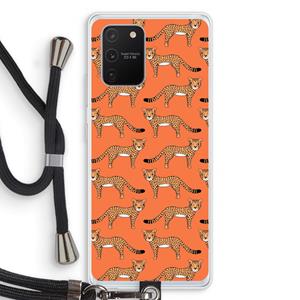 CaseCompany Cheetah: Samsung Galaxy S10 Lite Transparant Hoesje met koord
