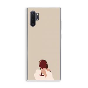 CaseCompany I drink wine: Samsung Galaxy Note 10 Plus Transparant Hoesje