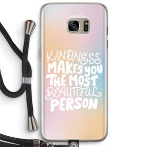 CaseCompany The prettiest: Samsung Galaxy S7 Edge Transparant Hoesje met koord